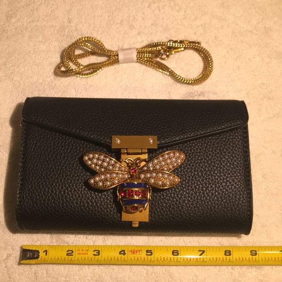 Last one! NWT Black Embellished Cross Body Bag - Picture 2 of 8